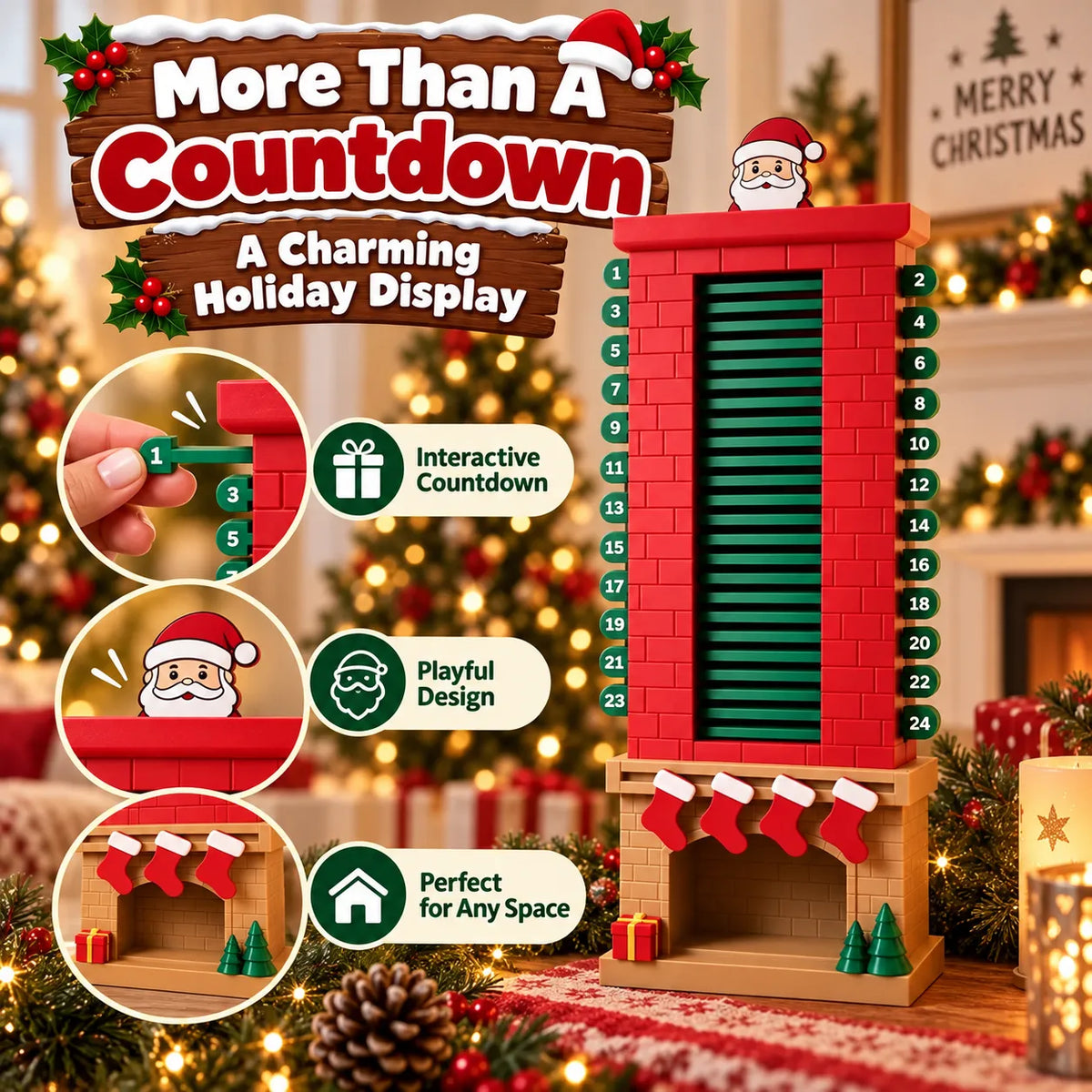 🎁3D Printed Santa Chimney Advent Calendar – A Magical Christmas Countdown