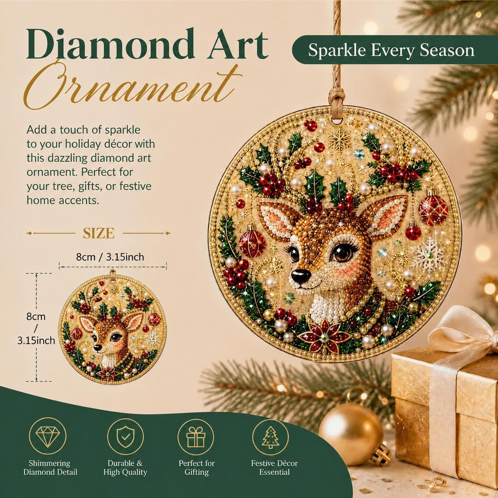 🎁6Pcs Christmas DIY Diamond Painting Ornaments Kit