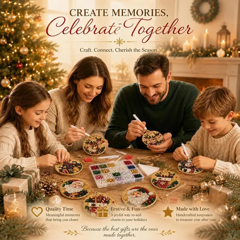 🎁6Pcs Christmas DIY Diamond Painting Ornaments Kit
