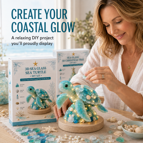 DIY Lighted Sea Glass Art Kit – 11 Designs