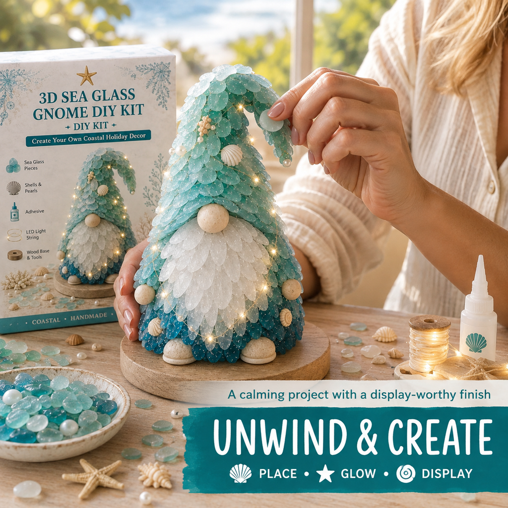 DIY Lighted Sea Glass Art Kit – 11 Designs