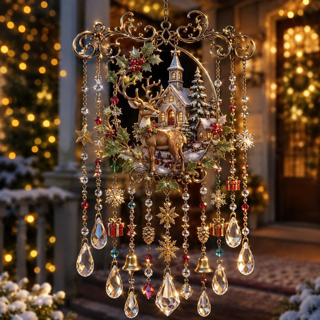 Handmade Christmas Stained Glass Window Hanging