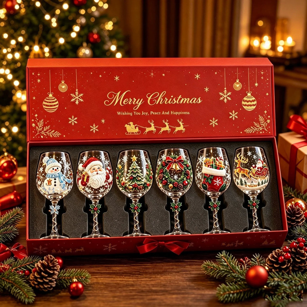 3D Christmas Glass Collection Gift Set
