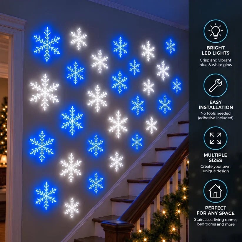 ❄️ 4PCS LED Snowflake Wall Light Set