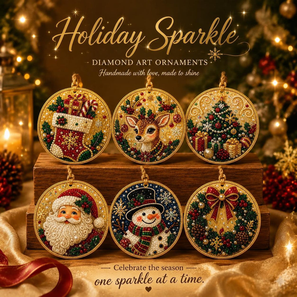 🎁6Pcs Christmas DIY Diamond Painting Ornaments Kit