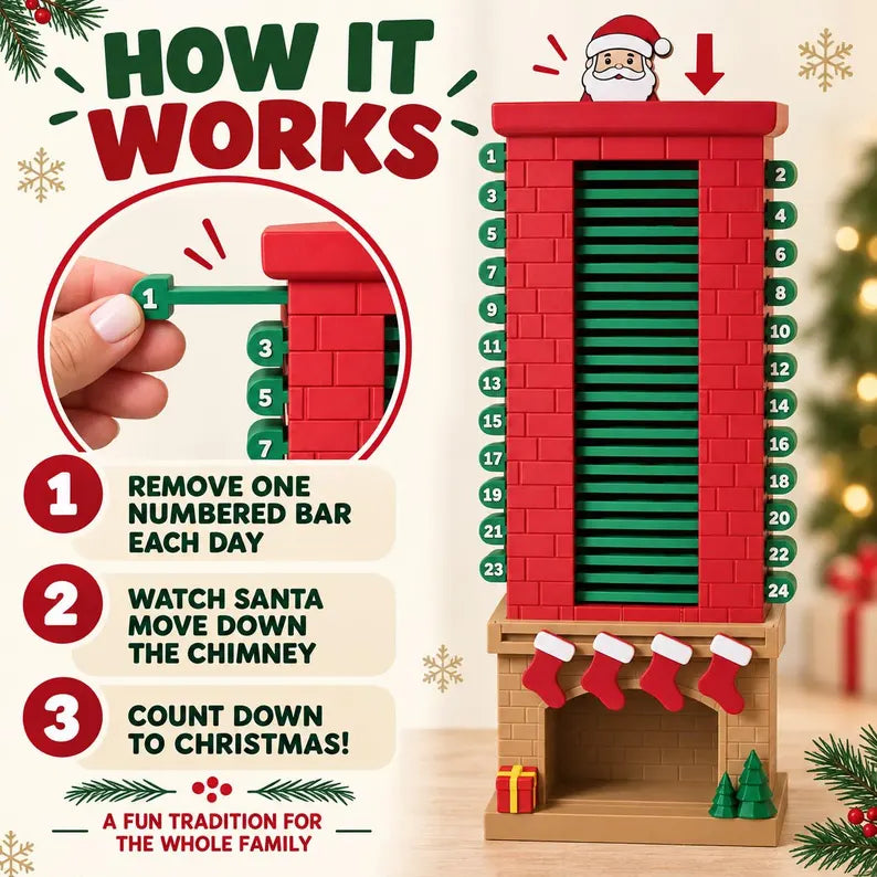 🎁3D Printed Santa Chimney Advent Calendar – A Magical Christmas Countdown
